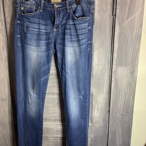 352 Dear John Blue Skinny Jeans with Faded Wash